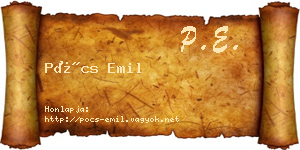 Pócs Emil névjegykártya