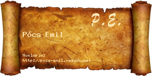 Pócs Emil névjegykártya